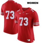 Women's NCAA Ohio State Buckeyes Michael Jordan #73 College Stitched No Name Authentic Nike Red Football Jersey XC20J22YP